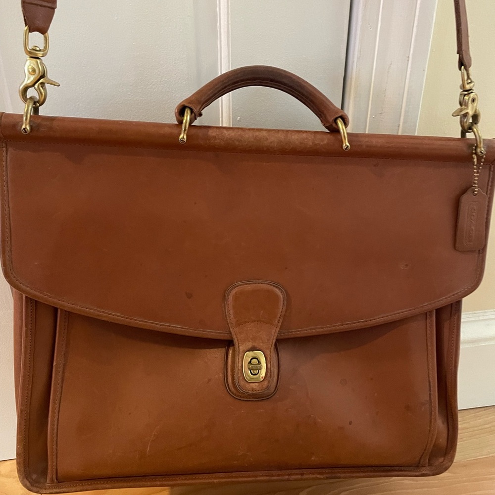 Coach Tan Beekman Learher Briefcase. Good condition